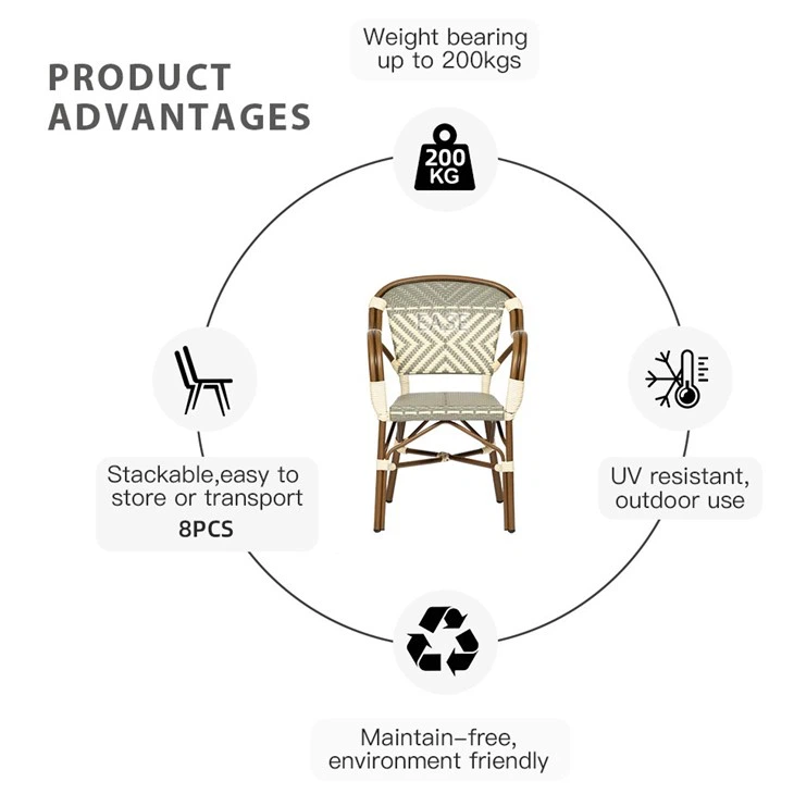 Bamboo Style Stackable Bistro Dining Chair