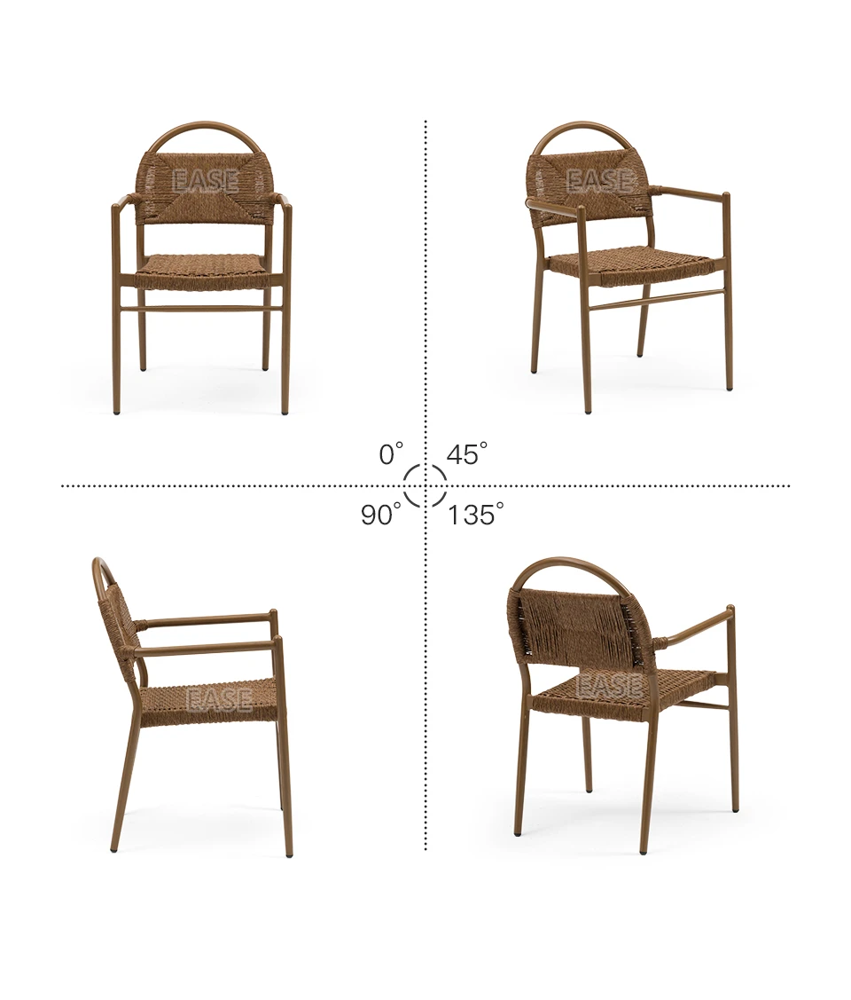 Aluminum Rope Terrace Chairs Outdoor Dining Chairs Factory in China Aluminum Rope Terrace Chairs Outdoor Dining Chairs Factory in China