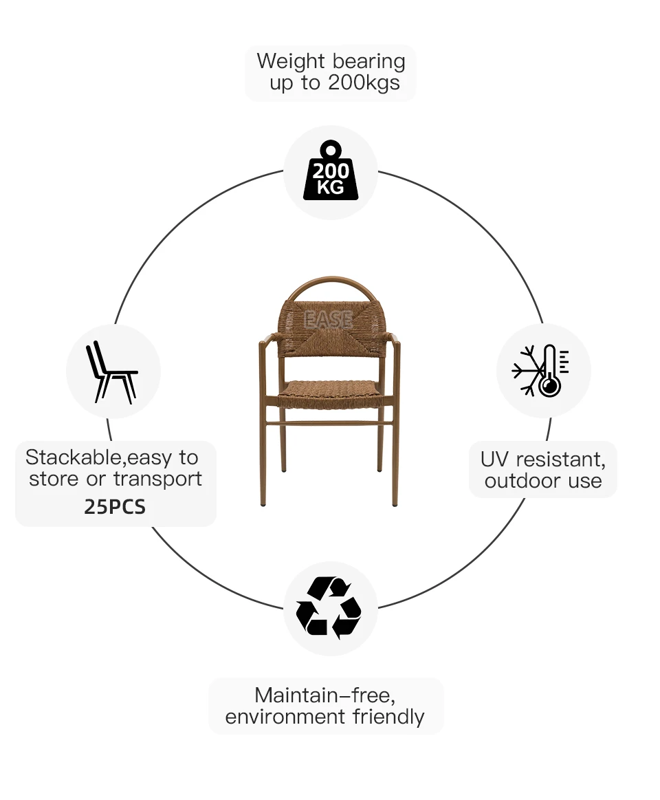 China Aluminum Rope Terrace Chairs Outdoor Dining Chairs China Aluminum Rope Terrace Chairs Outdoor Dining Chairs