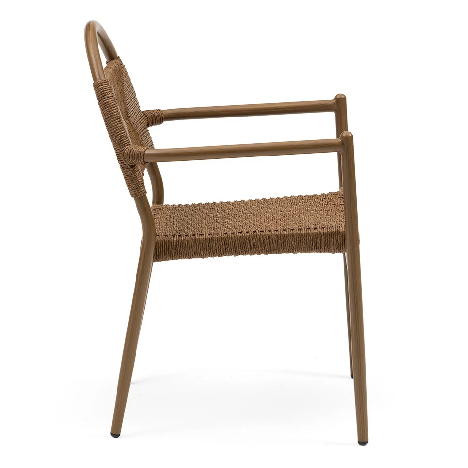 Aluminum Rope Terrace Chairs Outdoor Dining Chairs Factory