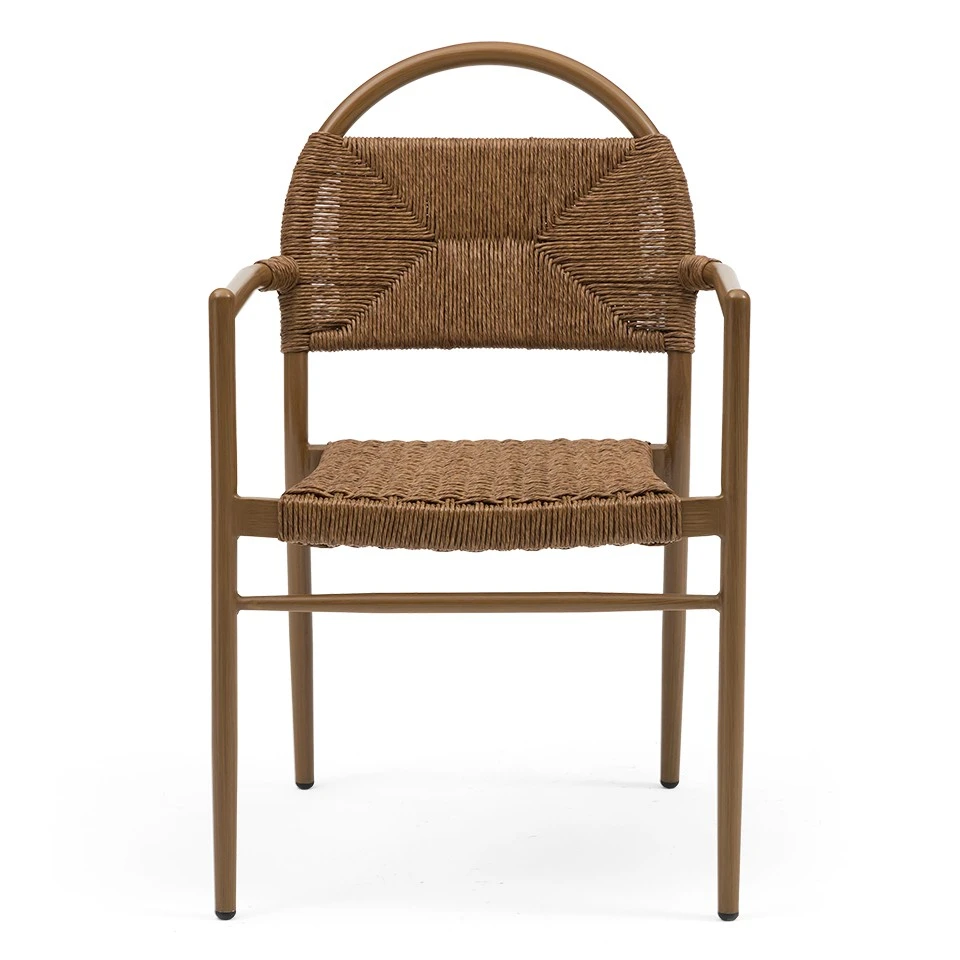 Aluminum Rope Terrace Chairs Outdoor Dining Chairs Suppliers